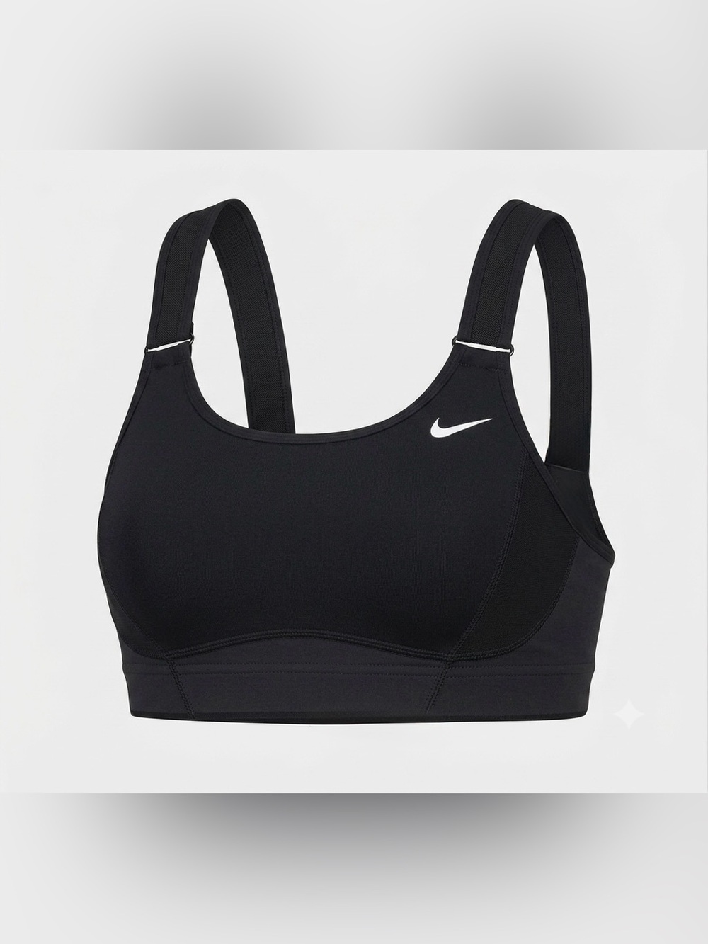 Nike Black Sports Bra with Compression Fit and Wide adjustable Straps, size M